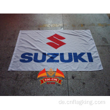 gelbe suzuki banner weiße suzuki flagge 90x150cm Suzuki Motorradfahrer Biker Schädel Flagge für Dekoration